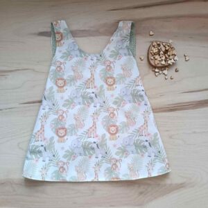 vestido cruzado animales con alma de selva hecho por la sombra del gato