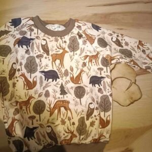 Sudadera evolutiva animales del bosque hecha por La Sombra del Gato
