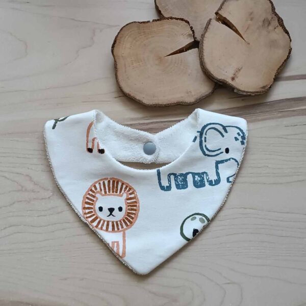 Regalo para bebe, bandana de animales hecho por la sombra del gato