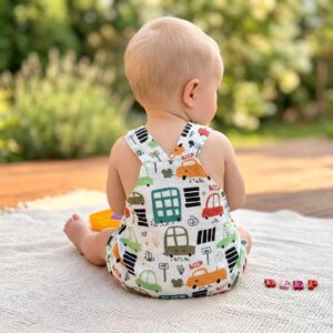 Mono de vehiculos para bebés, también se llama peto, ideal para el verano.